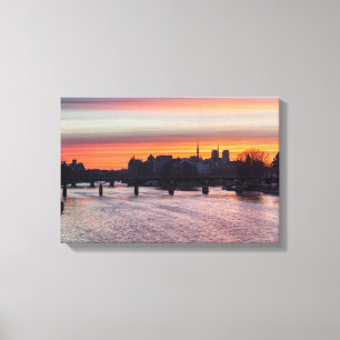 Sonnenaufgang über Ile de la Cite und Notre Dame - Leinwanddruck