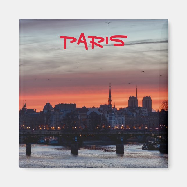 Sonnenaufgang über Ile de la Cite und Notre Dame - Magnet (Vorne)