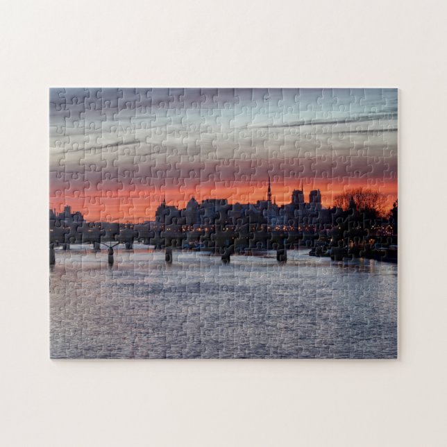 Sonnenaufgang über Ile de la Cite und Notre Dame - Puzzle (Horizontal)