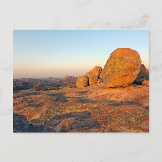 Sonnenaufgang über Matobo Hills Postkarte (Vorderseite)