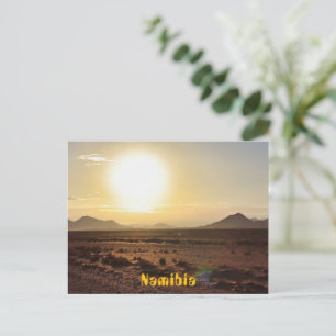 Sonnenaufgang über Namib-Wüste-Postkarte Postkarte