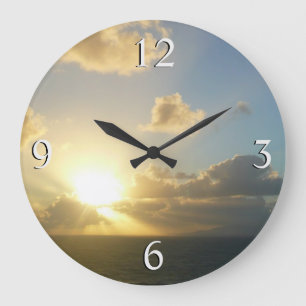 Sonnenaufgang über San Juan II Puerto Rico Große Wanduhr