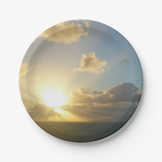 Sonnenaufgang über San Juan II Puerto Rico Pappteller (Vorderseite)