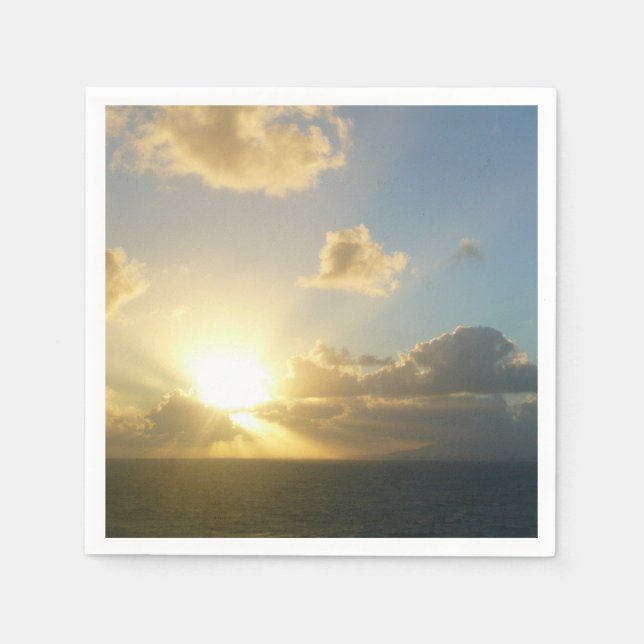 Sonnenaufgang über San Juan II Puerto Rico Serviette (Vorderseite)