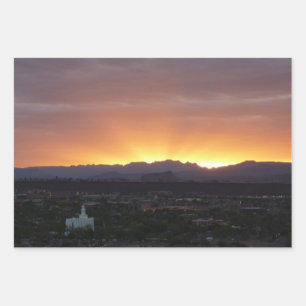 Sonnenaufgang über St. George Utah Landschaft Geschenkpapier Set