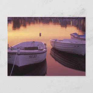 Sonnenaufgang über Stari Grad Hafen mit Angeln Postkarte