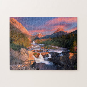 Sonnenaufgang über Swiftcurrent Nebenfluss Puzzle