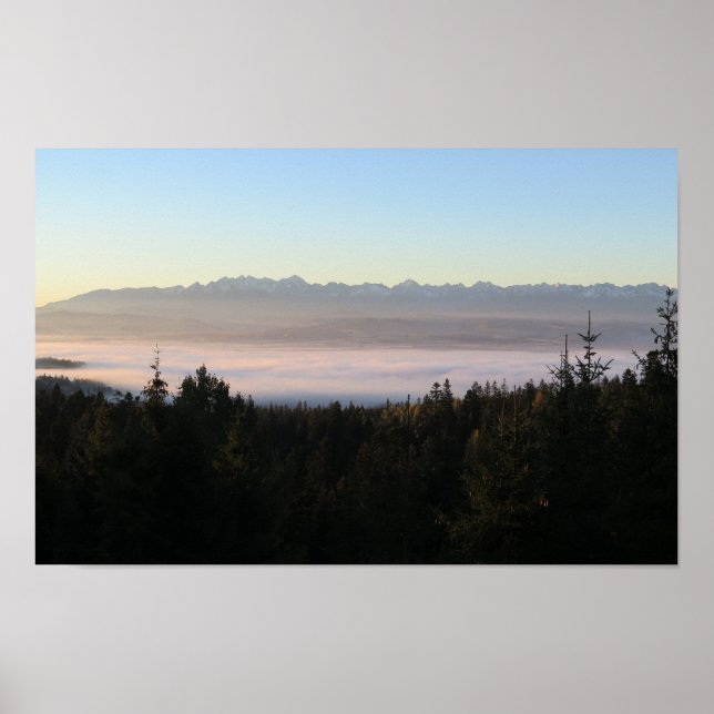Sonnenaufgang über Tatras Poster (Vorne)