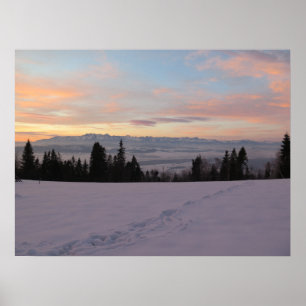 Sonnenaufgang über Tatras Poster