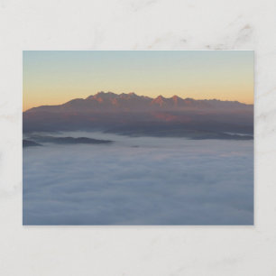 Sonnenaufgang über Tatras Postkarte