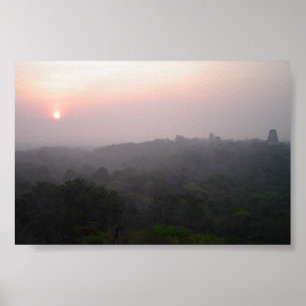 Sonnenaufgang über Tikal Poster