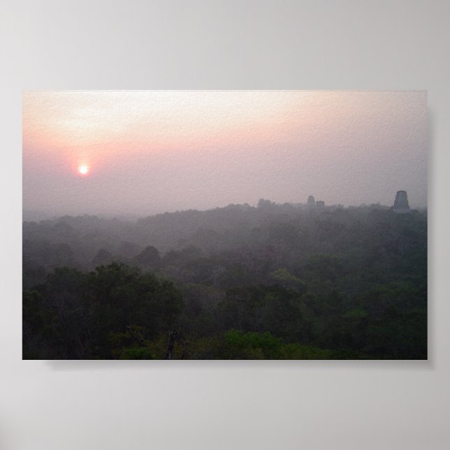 Sonnenaufgang über Tikal Poster (Vorne)