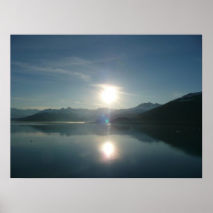 Sonnenaufgang über Uni Fjord Alaska Fotografie Poster