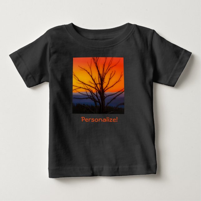 Sonnenaufgang über Yellowstone Nationalpark Baby T-shirt (Vorderseite)