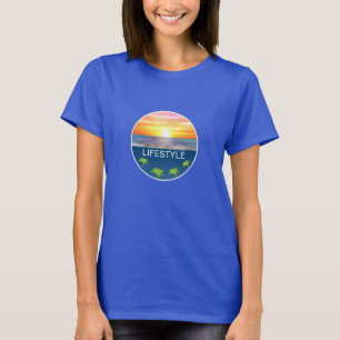 Sonnenaufgang und Meeresschildkröten T-Shirt