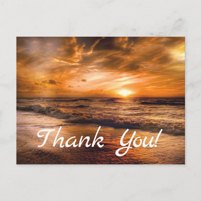 Sonnenaufgang und Seascape Postkarte (Vorderseite)