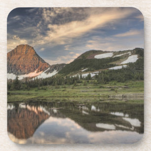 Sonnenaufgang und Spiegelung, Glacier-Nationalpark Untersetzer