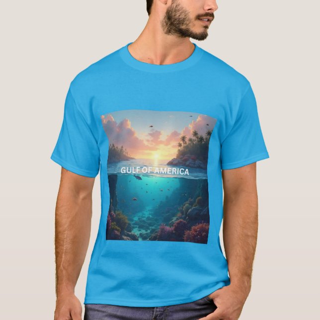 Sonnenaufgang und Unterwasser-Bild des Golfs von A T-Shirt (Vorderseite)