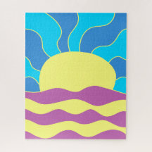 Sonnenaufgang und Wave Abstrakte Kunst