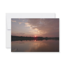 Sonnenaufgang und Wolken, Perspektiv-Notizkarte
