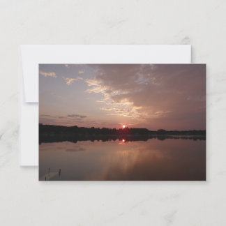 Sonnenaufgang und Wolken, Perspektiv-Notizkarte Mitteilungskarte