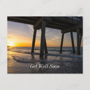 Sonnenaufgang unter dem Pensacola Pier Gute Besser Postkarte