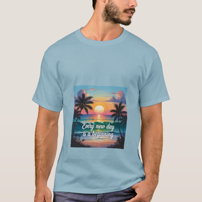 Sonnenaufgang vom Horizont T-Shirt (Vorderseite)