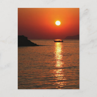 Sonnenaufgang von Agios Nikolaos, Kreta Postkarte