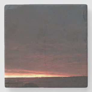 Sonnenaufgang vor Schneesturm Steinuntersetzer