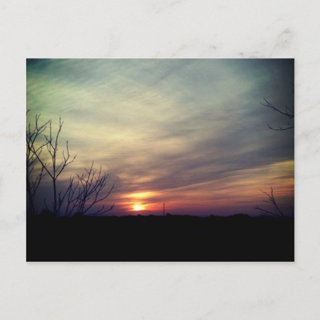 Sonnenaufgang West Texas Postkarte (Vorderseite)