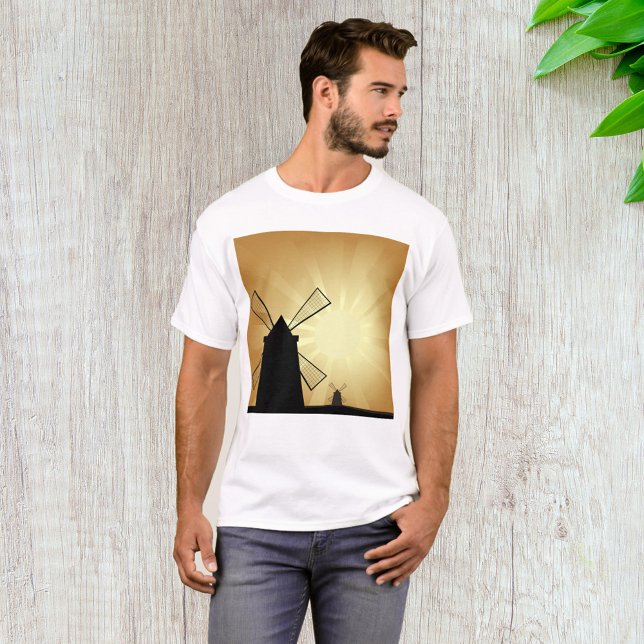 Sonnenaufgang Windmühlen T-Shirt (Von Creator hochgeladen)