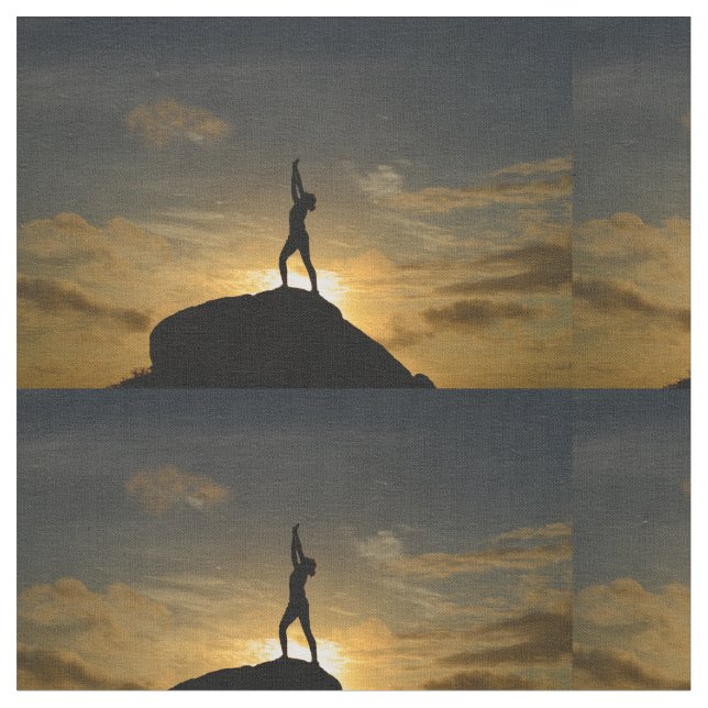 Sonnenaufgang-Yoga Stoff (Nahaufnahme)