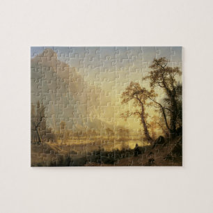 Sonnenaufgang, Yosemite Valley von Albert Bierstad Puzzle