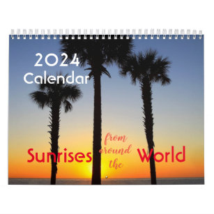 Sonnenaufgänge aus der ganzen Welt mit dem Gedicht Kalender