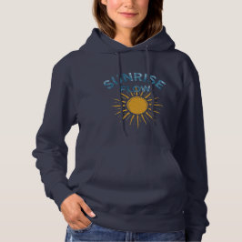Sonnenaufgangs-Flow Retro-Sonne-Grafikdruck Vinyas Hoodie