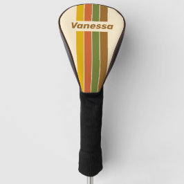 Sonnenaufgangs-Klee-Stift gestreift mit Namen Golf Headcover