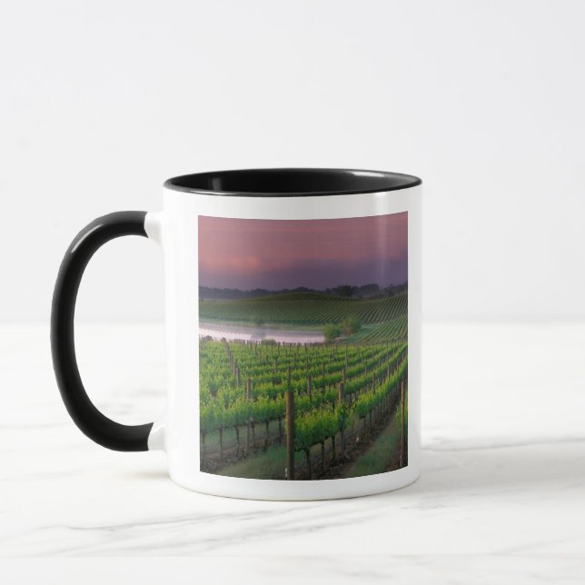 Sonnenaufgangsfarbe im fernen Nebel Tasse (Links)