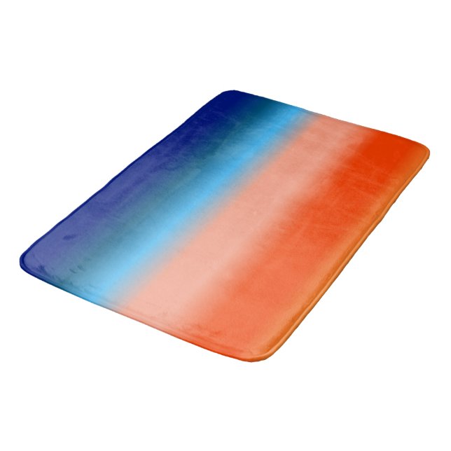 Sonnenaufgangsfarben Badematte (Schrägansicht)