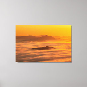 Sonnenaufgangsfarben und Wolken Leinwanddruck