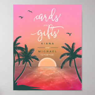 Sonnenaufgangskarten und Geschenke der Tropischen  Poster