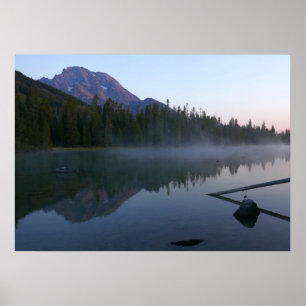 Sonnenaufgangsreflexion am String Lake II Poster