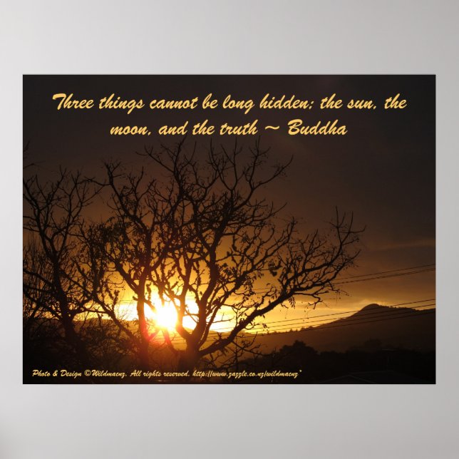 Sonnenaufgangsschild Poster (Vorne)