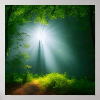 Sonnenaufgangswald Poster