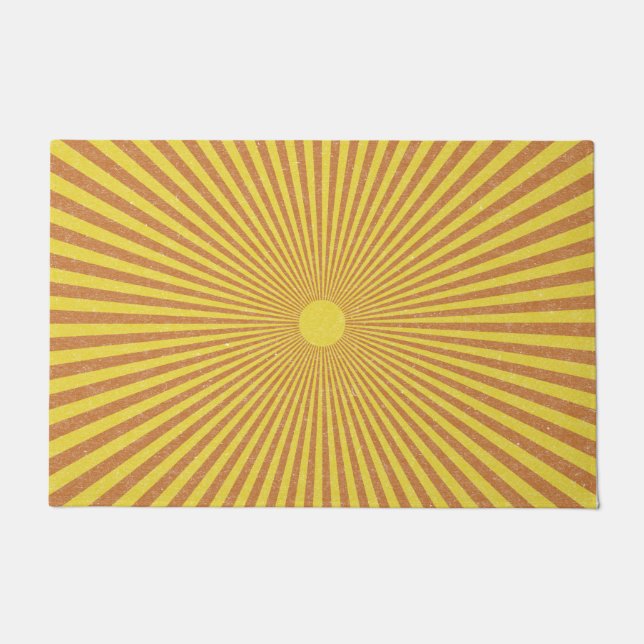 Sonnenausbruch - Retro Fußmatte (Vorderseite)