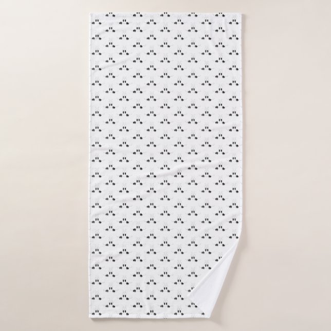 Sonnenbad Handtuch mit Neugier Augen - Lächeln Badehandtuch (Badehandtuch)