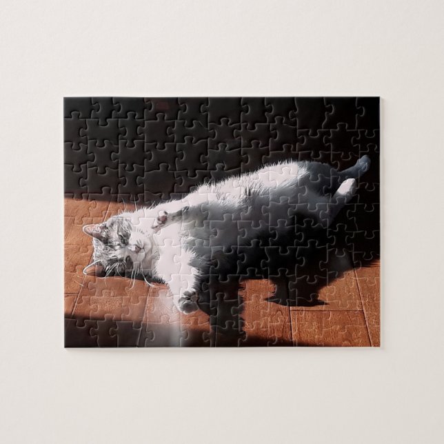 sonnenbadende Kitty Puzzle (Horizontal)