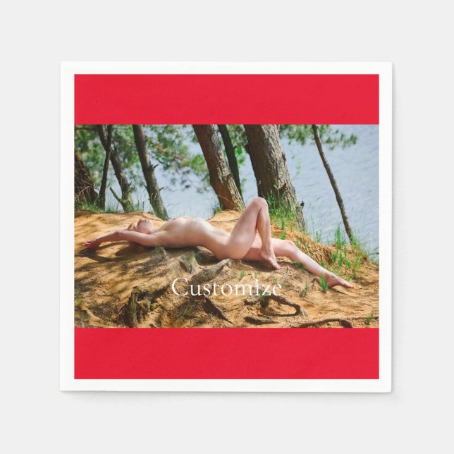 Sonnenbader bei Frauen_Cove Serviette (Vorderseite)