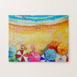 Sonnenbäder farbenfrohe Strandschirme Puzzle<br><div class="desc">Jigsaw Puzzle von Sonnenbädern am Strand und farbenfrohe Sonnenschirme. Zeichnen Sie es,  wenn Sie fertig sind,  oder packen Sie es auf,  um wieder zu arbeiten. Wählen Sie aus den verschiedenen verfügbaren Größen,  um eine größere oder kleinere Größe oder mehrere Stücke auszuwählen.</div>