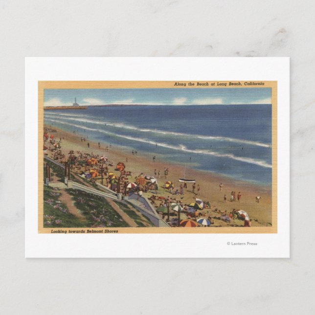 Sonnenbäder mit Blick auf die Küste von Belmont Postkarte (Vorderseite)