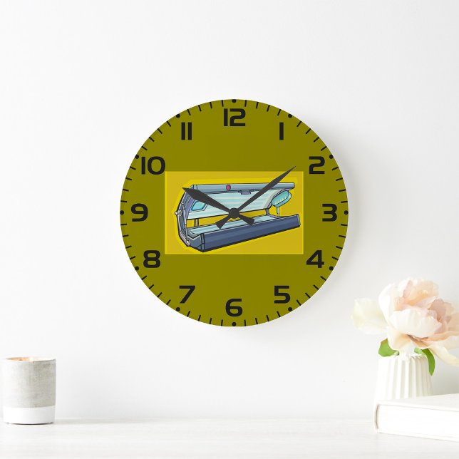 Sonnenbank Retro-Spa Große Wanduhr (Von Creator hochgeladen)